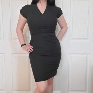 Banana Republic Black Work Dress with Matching Belt - Size 8